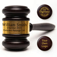 Personalized Judge Gavel and Sound Block Set Wooden Gavel Set Custom Engraved Name and Text Gift for Lawyers Judges Chairmen Retirement Law School Graduation Birthday Xmas Gifts