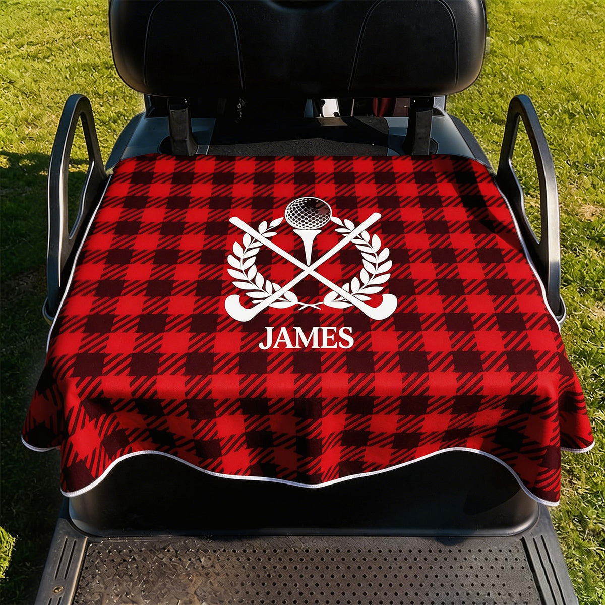 Personalized Golf Cart Seat Cover Custom Name Initial or Logo