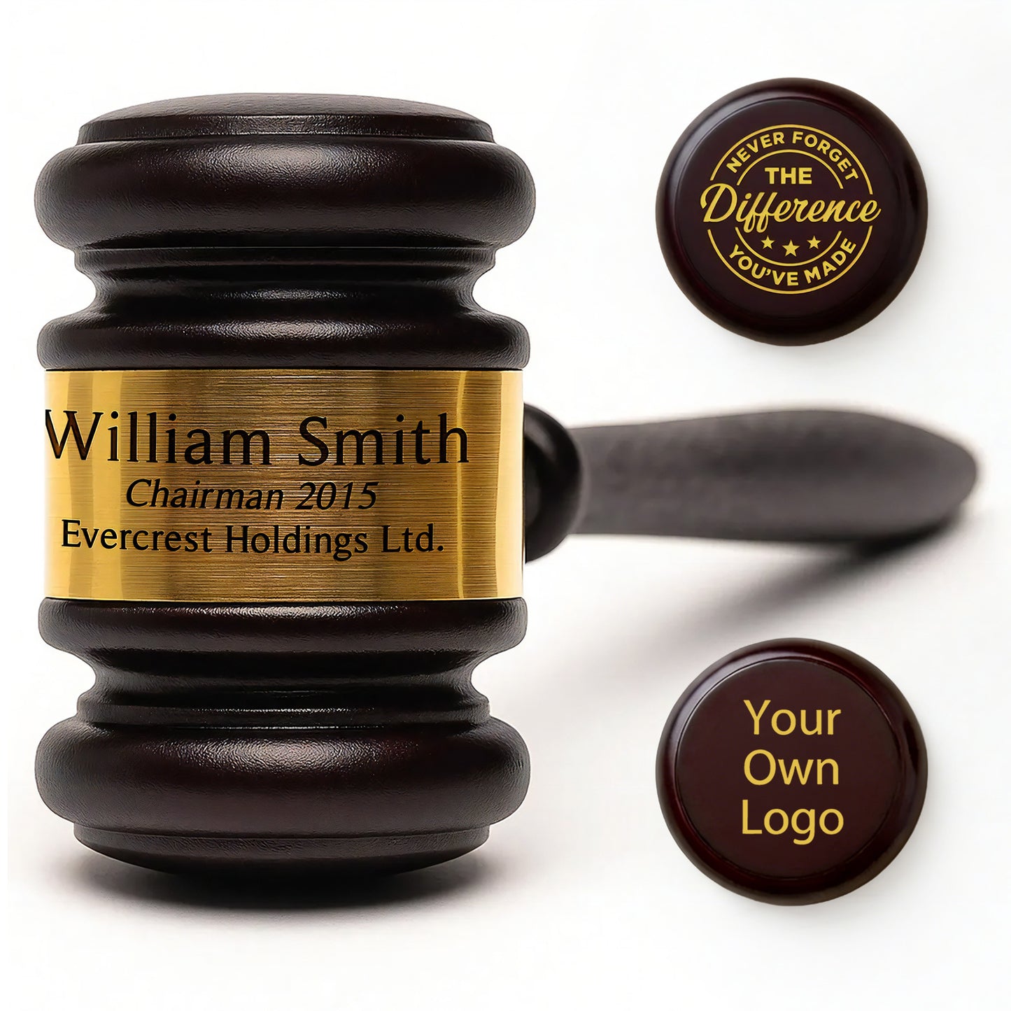 Personalized Judge Gavel and Sound Block Set Wooden Gavel Set Custom Engraved Name and Text Gift for Lawyers Judges Chairmen Retirement Law School Graduation Birthday Xmas Gifts