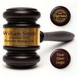 Personalized Judge Gavel and Sound Block Set Wooden Gavel Set Custom Engraved Name and Text Gift for Lawyers Judges Chairmen Retirement Law School Graduation Birthday Xmas Gifts