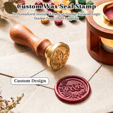 Personalized Wax Seal Stamp Create Your Own Design/Logo/Letter Customization Brass Wax Stamp for Wedding Invitation Envelope Seals Gift Wrapping Wine Bottles DIY Crafts & Graduation Gifts