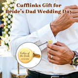 Personalized Cufflinks for Men Father of the Bride Cufflinks Custom Engraved Stainless Steel Cuff Links Initial Name Date or Text Wedding Gift for Dad Husband Groom Groomsmen Grandpa
