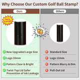 Personalized Large Golf Ball Stamp – 20 mm Logo with Metal Storage Case Custom Name or Logo Reusable Golf Ball Marking Men's Golf Accessories Gifts for Golf Lovers Golfers Dad Husband