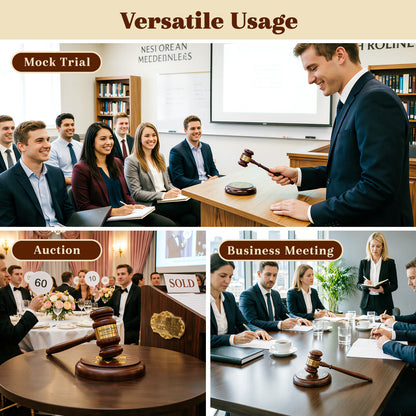 Personalized Judge Gavel and Sound Block Set Wooden Gavel Set Custom Engraved Name and Text Gift for Lawyers Judges Chairmen Retirement Law School Graduation Birthday Xmas Gifts