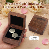 Personalized Cufflinks for Men Father of the Bride Cufflinks Custom Engraved Stainless Steel Cuff Links Initial Name Date or Text Wedding Gift for Dad Husband Groom Groomsmen Grandpa