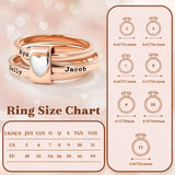 Personalized Name Ring for Women Stacking Rings with Engraved 2-7 Names