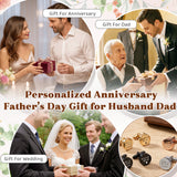 Personalized Cufflinks for Men Father of the Bride Cufflinks Custom Engraved Stainless Steel Cuff Links Initial Name Date or Text Wedding Gift for Dad Husband Groom Groomsmen Grandpa