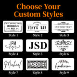 Personalised Bar Mat Non-slip PVC Rubber Bar Mat Custom Bar Name