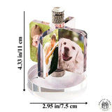 Custom Crystal Lamp Vibrant Color Film - Rotating Photo Night Light Thick Glass Base Metal Shaft Battery Powered