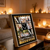 Personalized LED Picture Frame Custom Photo Lamp Mothers Day Gift Family Keepsake Photo Infinity Mirror Light Box Parents Gift