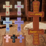 Marcapáginas magnéticos cristianos personalizados, marcapáginas de piel sintética con nombre y versículos bíblicos, marcapáginas con cruz católica, regalos religiosos para mujeres, estudiantes, profesores, padres y amantes de los libros