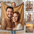 Manta personalizada con texto de imagen, manta personalizada para mamá, papá, pareja, novia, novio, marido y mujer, decoración del hogar, tapiz tejido, manta conmemorativa para mascotas, regalo para aniversario de boda