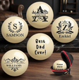 Bola Blanca Personalizada – Recuerdo de Billar Grabado a Láser de 57mm