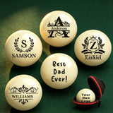 Personalized Billiards Cue Ball with Pouch