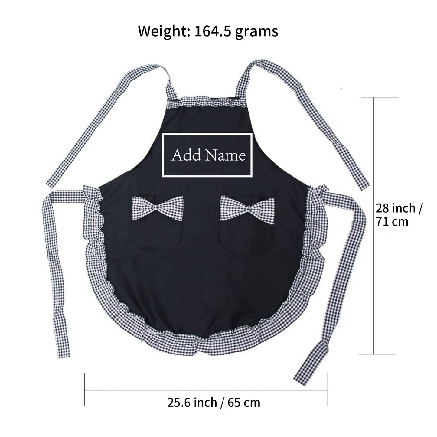 Personalized Name Embroidered Women's Apron | Customized Retro Cute Apron