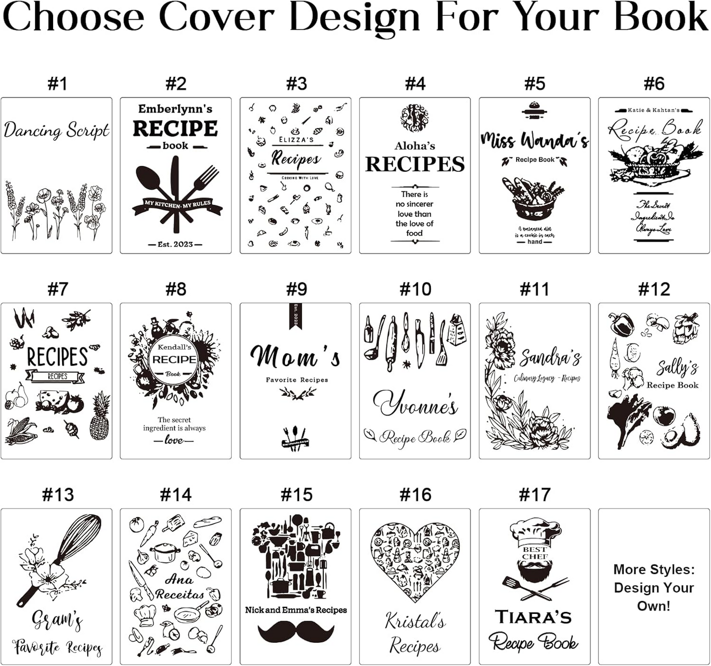 Personalized Recipe Book Handmade
