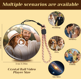 Memory Sphere Lamp Crystal Ball Video Player 2.8" Memory Orbs Ornament 4GB Uploadable Videos & Photos Personalized Unique Desk Night for Couples Friends Birthday Christmas (White Memory Orb WIFI)