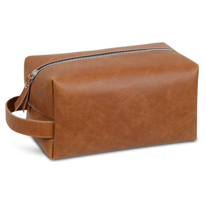 Personalized Toiletry Bag Customizable PU Leather Bag Dopp Kit Waterproof Wash Bag Suitable