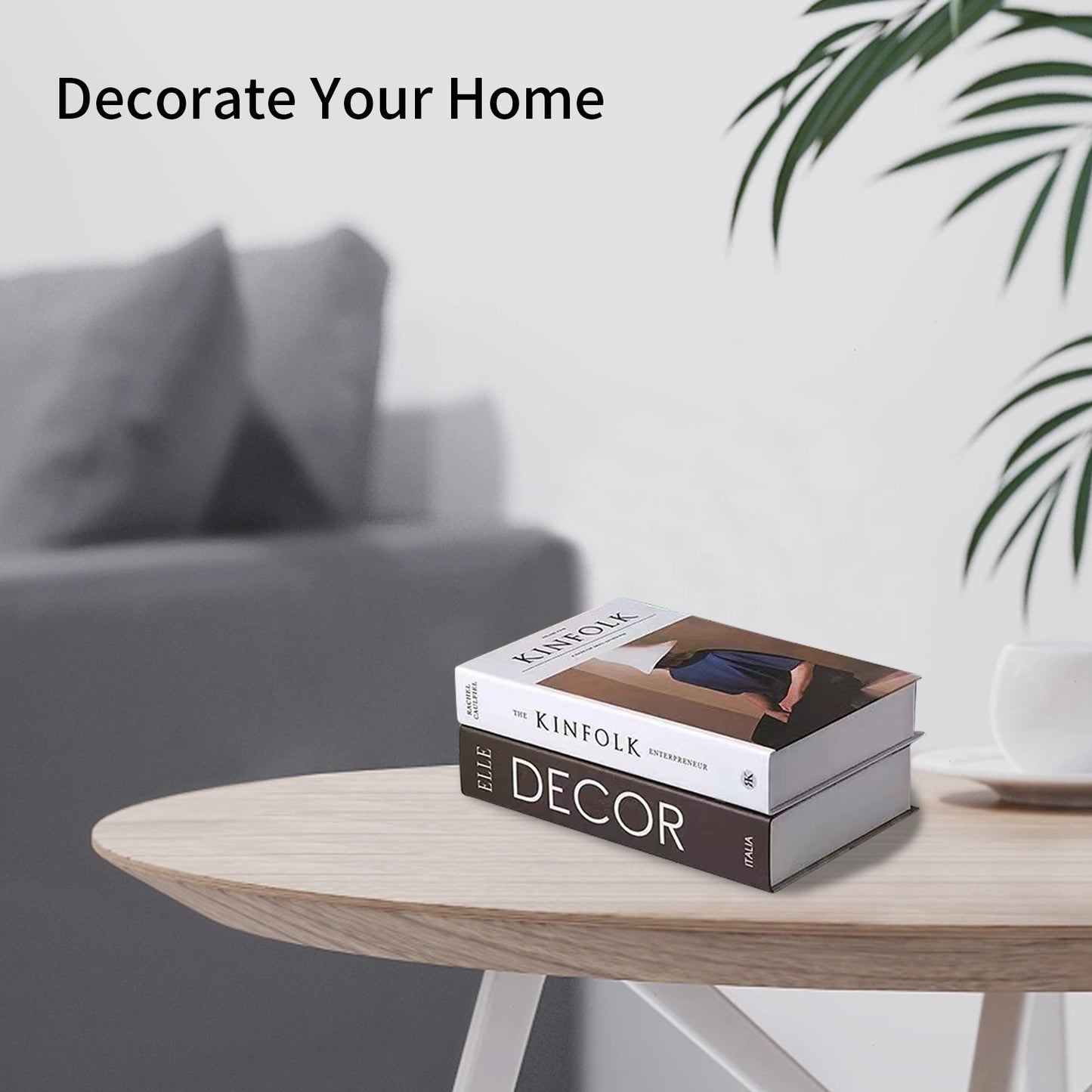 Modern Decorative Books Set, Foldable Faux Books for Display