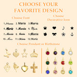 Personalized 18K Gold Plated Baby Name Bracelet Baby Id Protection Bracelet Adjustable Length Bracelet Baptism for Baby Birthstone Bracelets Gifts for Newborns Children New Parents
