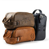 Personalized Thickened Vegan Leather Toiletry Bag