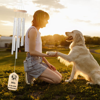 Personalized Dog Memorial Wind Chimes
