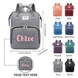 Personalized 3 in 1 Diaper Bag Backpack with Changing Station Multifunctional Large Baby Diaper Bags for Boys & Girls Portable Custom Lightweight Changing Bag Newborn Baby Essential Gifts