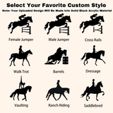 Personalized Equestrian Medal Hanger Display with Name Wooden Medal Holder for Wall Mount Ribbon Display Medals Badge Holder for Horse Show Gymnastics Soccer Running Race Medals Awards Rack