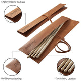 11Personalized Wooden Drumsticks with Leather Case Customized Wood Tip Drum Sticks Laser Engraved Gift for Musicians and Drummers Boyfriend Husband Ideal for Weddings Valentine's Day Groomsmen