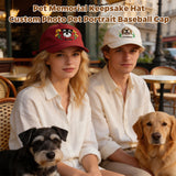 Personalized Embroidered Hats with Pet Portrait & Birth Flower, 100% Cotton Custom Name Baseball Cap for Men Women with Adjustable Buckle, Christmas, Birthday Gift for Pet Owners Lovers Multi