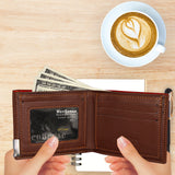 Personalized Mens Wallet Customized Monogram Wallet for Men Custom PU Leather Wallet Gifts for Dad Husband Boyfriend Son Gifts for Husband Father's Day Gifts Personalized Gifts for Men
