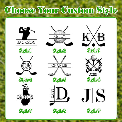 Personalized Golf Cart Seat Cover Custom Name Initial or Logo Golf Course Accessories 51" × 31.5" Universal Fit for 2-Seat Carts Gifts for Golf Enthusiast Dad Husband