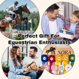 Personalized Equestrian Medal Hanger Display with Name Wooden Medal Holder for Wall Mount Ribbon Display Medals Badge Holder for Horse Show Gymnastics Soccer Running Race Medals Awards Rack