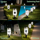 Personalized Solar Lights for Cemetery Custom Name & Date on Solar Light LED Waterproof Lamp for Outdoor Garden Balcony Yard Memorial Remembrance Gifts for Loved Ones Grave Decoration