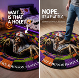 Halloween Optical Illusion Rug 3D Halloween Rug - Optical Illusion with Depth Pattern Non-Slip Soft Fabric