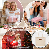 UIDMEN Personalized Name Crochet Bag Stylish Yarn Bag for Crochet and Knitting Projects Canvas Crochet Organizer with Multiple Pockets and Yarn Holes Knitting Bag for Crochet Lovers Mom Grandma