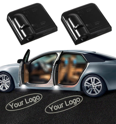 2Pcs Custom Logo LED Projector Car Door Step Courtesy Welcome Lights